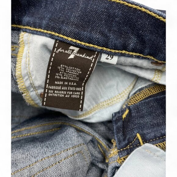 7 For All Mankind Flare Size 29 USA Made Denim Jeans 30.5 x 33 NEW Vintage Y2K - Picture 12 of 13